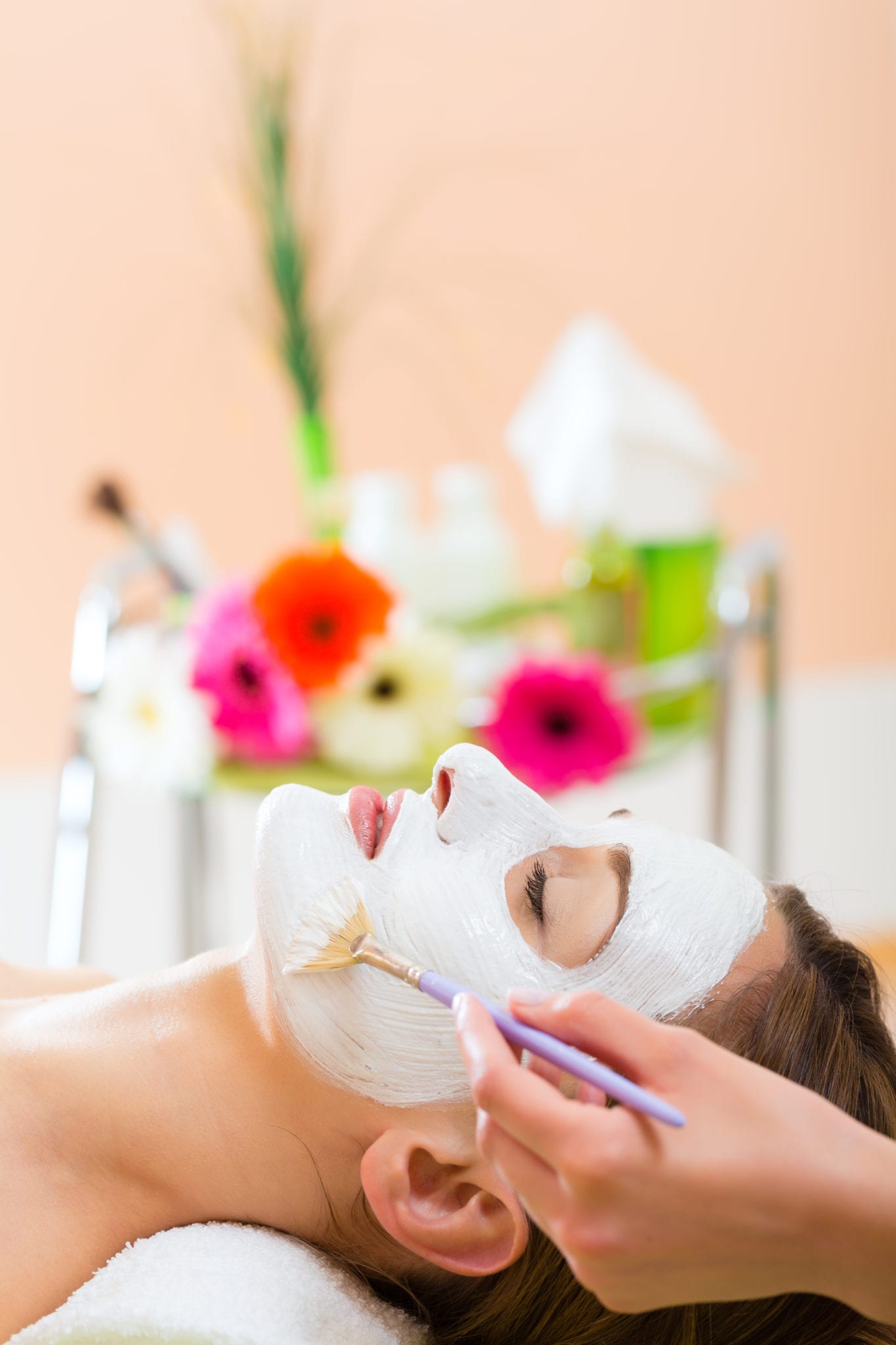 Wellness Woman Getting Face Mask In Spa Aria Medispa