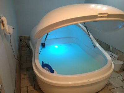 flotation chamber open for salt water float